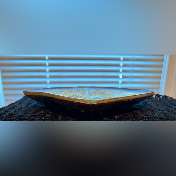 PartyLite P7029 Gold Glass ‘Medici’ Pillar Candle Holder Tray - Picture 6 of 15